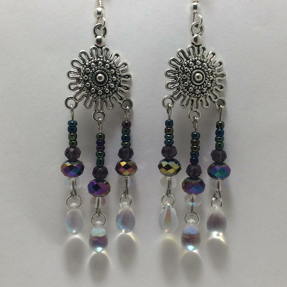 💧 NEW Tibetan silver dangle earrings- 3 colors